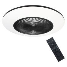 LED loftlampe med ventilator dæmpbar ARIA LED/38W/230V sort/hvid + fjernbetjening