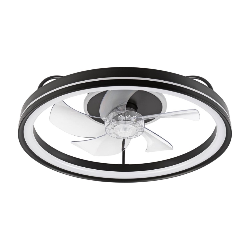 LED Loftlampe med ventilator dæmpbar FARGO LED/37W/230V sort + fjernbetjening