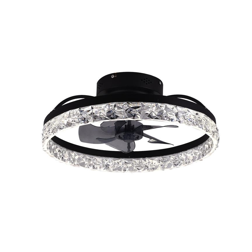 LED Loftlampe med ventilator dæmpbar LED/35W/230V 3000-6500K sort + fjernbetjening