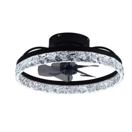 LED Loftlampe med ventilator dæmpbar LED/35W/230V 3000-6500K sort + fjernbetjening