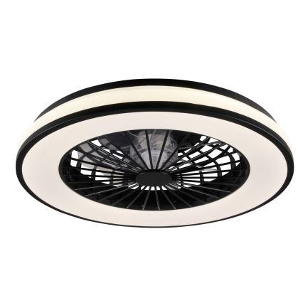 LED loftlampe med ventilator dæmpbar LED/48W/230V 3000-6500K + fjernbetjening sort