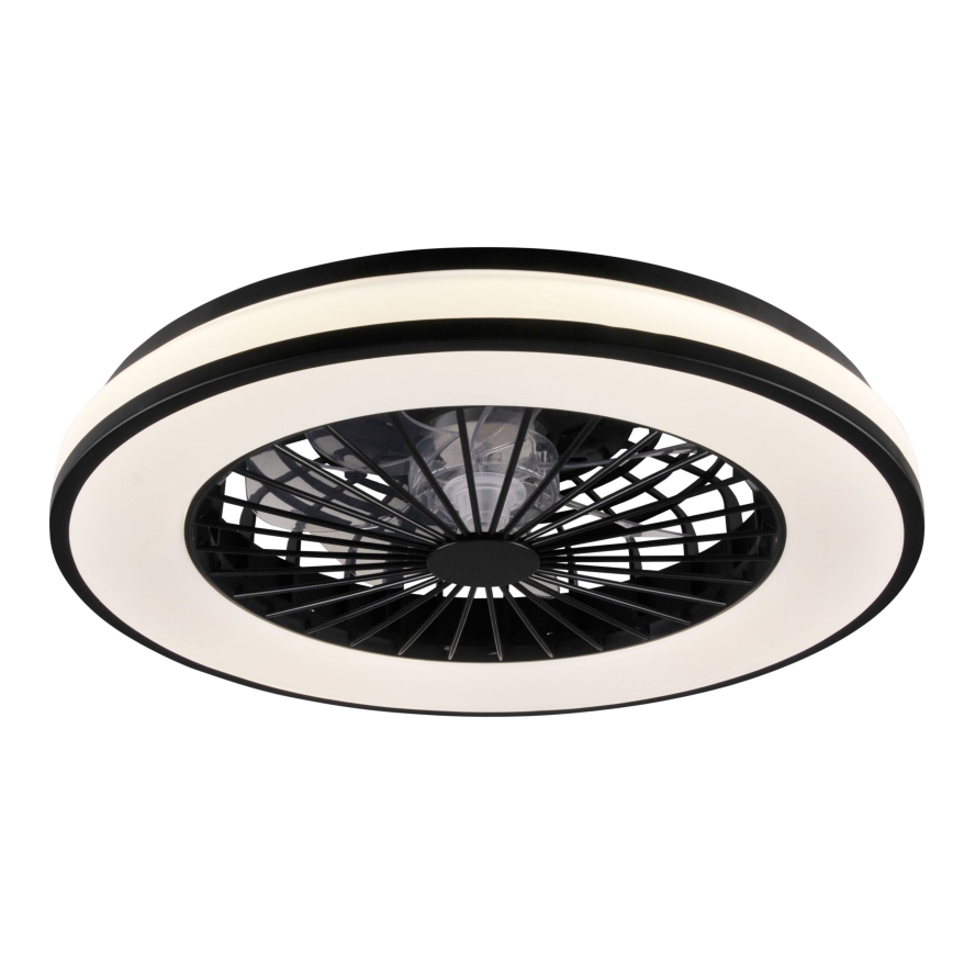 LED loftlampe med ventilator dæmpbar LED/48W/230V 3000-6500K + fjernbetjening sort