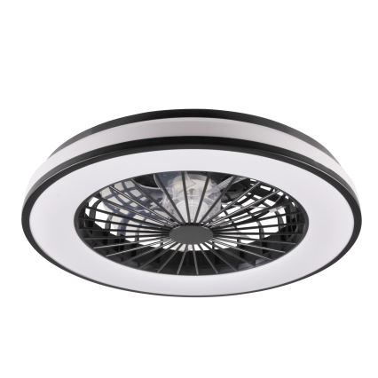LED loftlampe med ventilator dæmpbar LED/48W/230V 3000-6500K + fjernbetjening sort