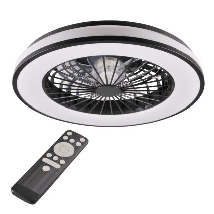 LED loftlampe med ventilator dæmpbar LED/48W/230V 3000-6500K + fjernbetjening sort