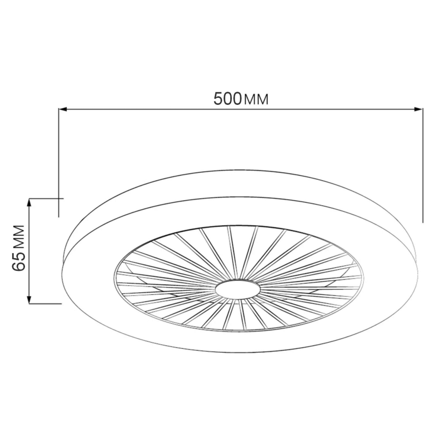 LED loftlampe med ventilator dæmpbar LIBYA LED/48W/230V 3000-6500K hvid + fjernbetjening