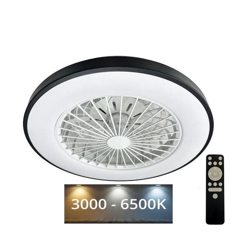LED loftlampe med ventilator dæmpbar OPAL LED/48W/230V 3000-6500K + fjernbetjening