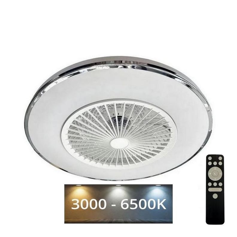 LED loftlampe med ventilator dæmpbar OPAL LED/72W/230V 3000-6500K + fjernbetjening