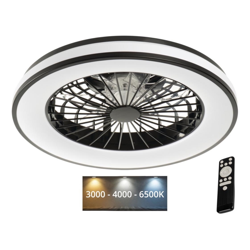 LED Loftlampe med ventilator dæmpbar PLAVE LED/48W/230V 3000/4000/6500K + fjernbetjening