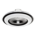 LED Loftlampe med ventilator dæmpbar ZEPHYR LED/48W/230V 3000-6000K sort + fjernbetjening