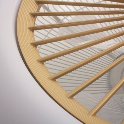 LED Loftlampe med ventilator dæmpbar ZEPHYR LED/48W/230V 3000-6000K guldfarvet + fjernbetjening