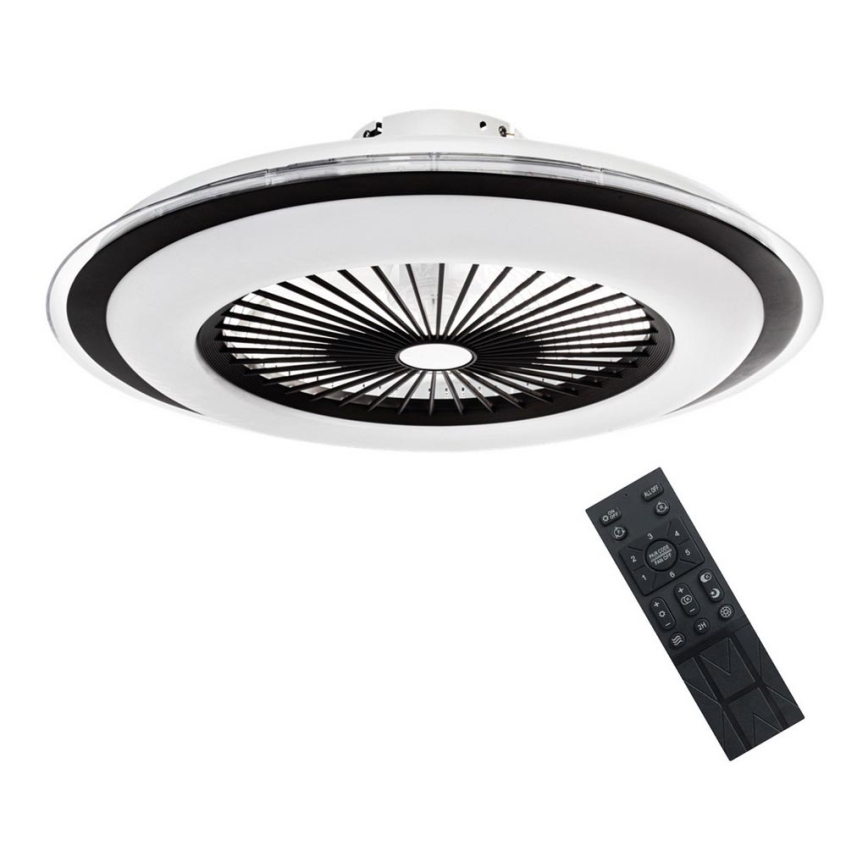 LED loftlampe med ventilator dæmpbar ZONDA LED/48W/230V 3000-6500K sort + fjernbetjening