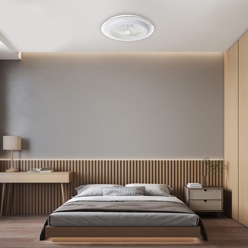 LED loftlampe med ventilator dæmpbar ZONDA LED/48W/230V 3000-6000K hvid + fjernbetjening