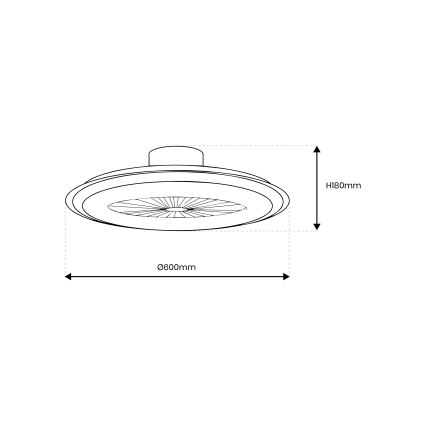 LED loftlampe med ventilator dæmpbar ZONDA LED/48W/230V 3000-6000K hvid + fjernbetjening