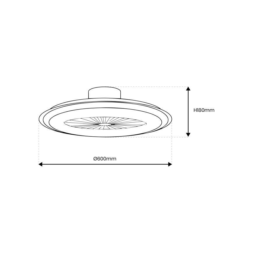 LED loftlampe med ventilator dæmpbar ZONDA LED/48W/230V 3000-6000K hvid + fjernbetjening