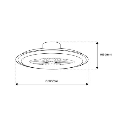 LED loftlampe med ventilator dæmpbar ZONDA LED/48W/230V 3000-6000K hvid + fjernbetjening