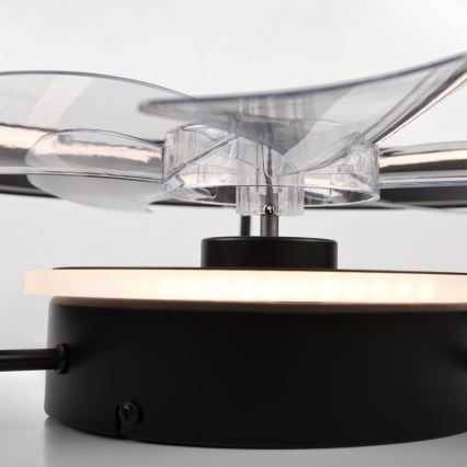 LED Loftlampe med ventilator dæmpbar FARGO LED/37W/230V sort + fjernbetjening