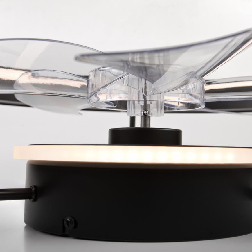 LED Loftlampe med ventilator dæmpbar FARGO LED/37W/230V sort + fjernbetjening