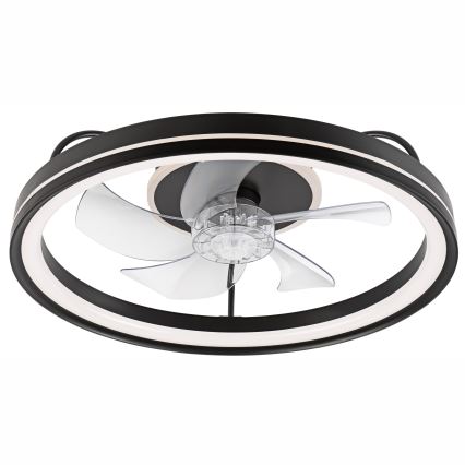 LED Loftlampe med ventilator dæmpbar FARGO LED/37W/230V sort + fjernbetjening