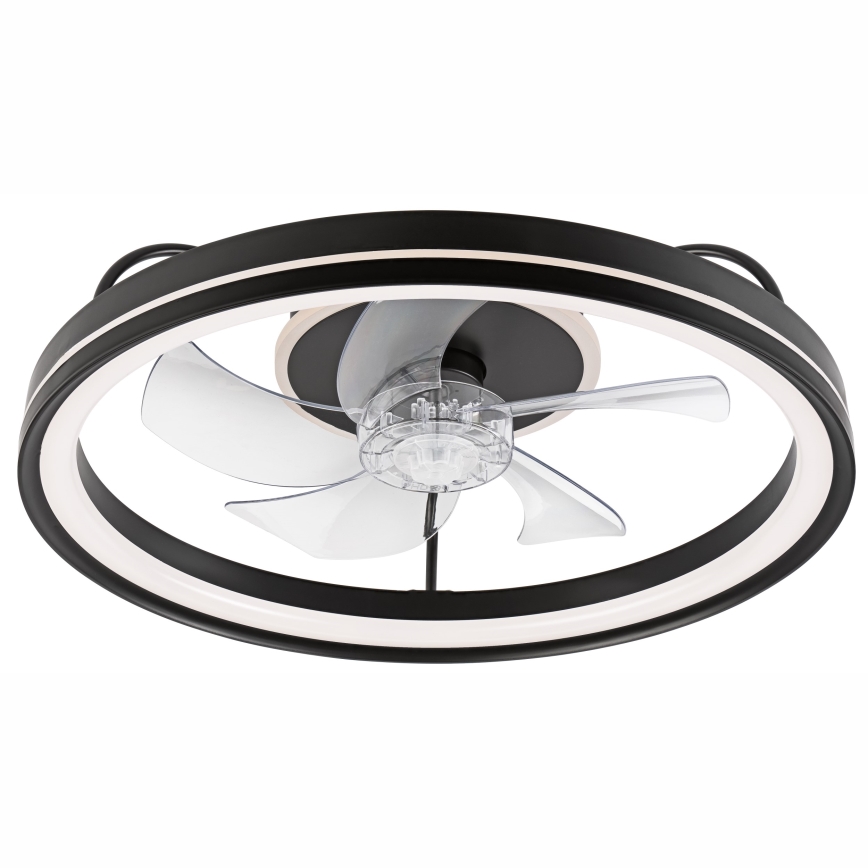 LED Loftlampe med ventilator dæmpbar FARGO LED/37W/230V sort + fjernbetjening