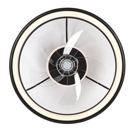 LED Loftlampe med ventilator dæmpbar FARGO LED/37W/230V sort + fjernbetjening