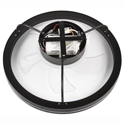 LED Loftlampe med ventilator dæmpbar FARGO LED/37W/230V sort + fjernbetjening