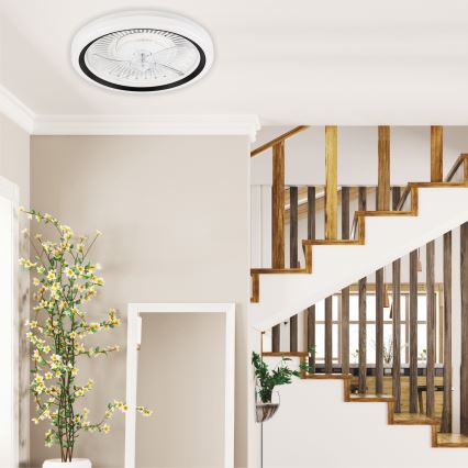 LED Loftlampe med ventilator dæmpbar GEMMA LED/37W/230V hvid + fjernbetjening
