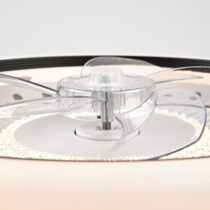 LED Loftlampe med ventilator dæmpbar GEMMA LED/37W/230V hvid + fjernbetjening