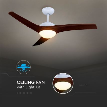 LED loftlampe med ventilator LED/15W/230V 3000/4000/6400K + fjernbetjening