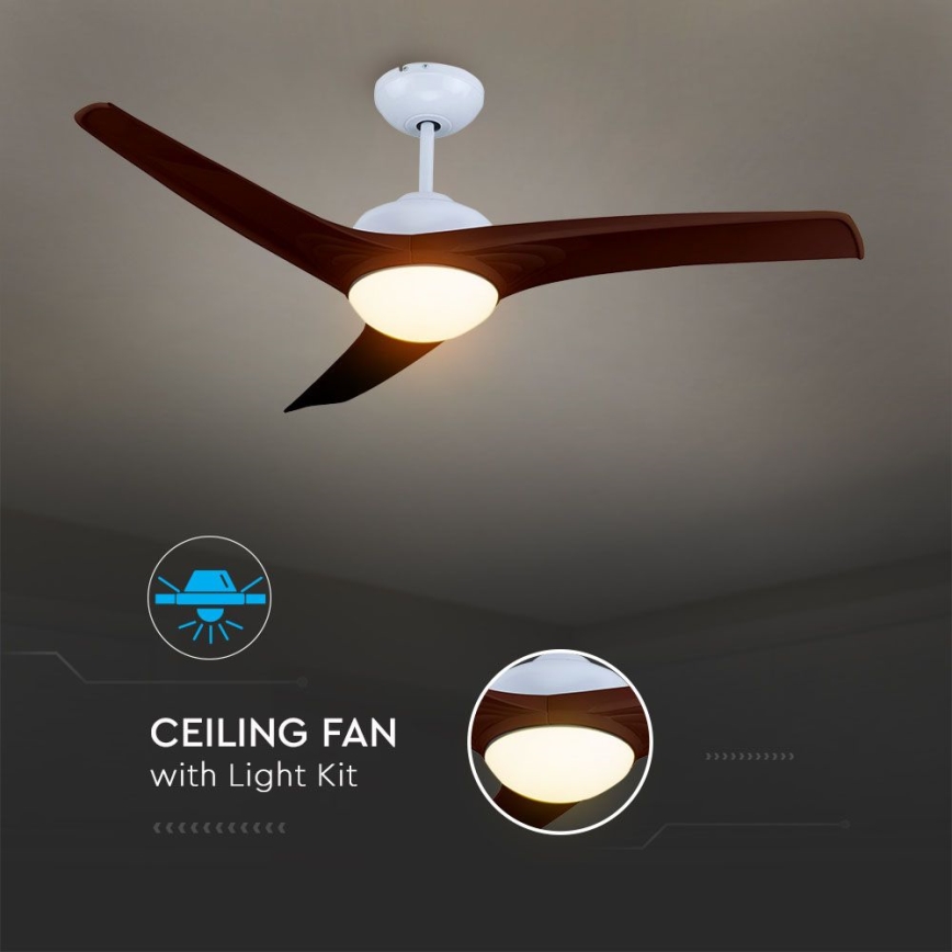 LED loftlampe med ventilator LED/15W/230V 3000/4000/6400K + fjernbetjening