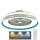 LED loftlampe med ventilator LED/45W/230V 3000/4000/6500K blå + fjernbetjening