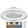 LED loftlampe med ventilator LED/45W/230V 3000/4000/6500K grå + fjernbetjening