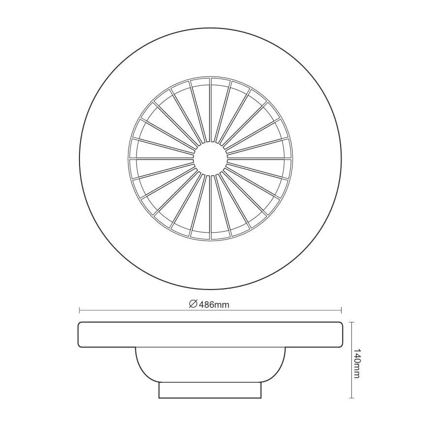 LED Loftlampe med ventilator dæmpbar OPAL LED/48W/230V 3000-6500K + fjernbetjening