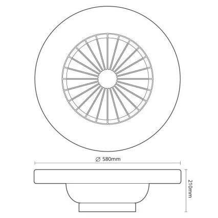 LED loftlampe med ventilator dæmpbar OPAL LED/72W/230V 3000-6500K + fjernbetjening