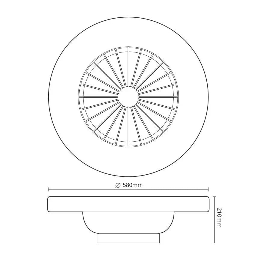 LED loftlampe med ventilator dæmpbar OPAL LED/72W/230V 3000-6500 + fjernbetjening