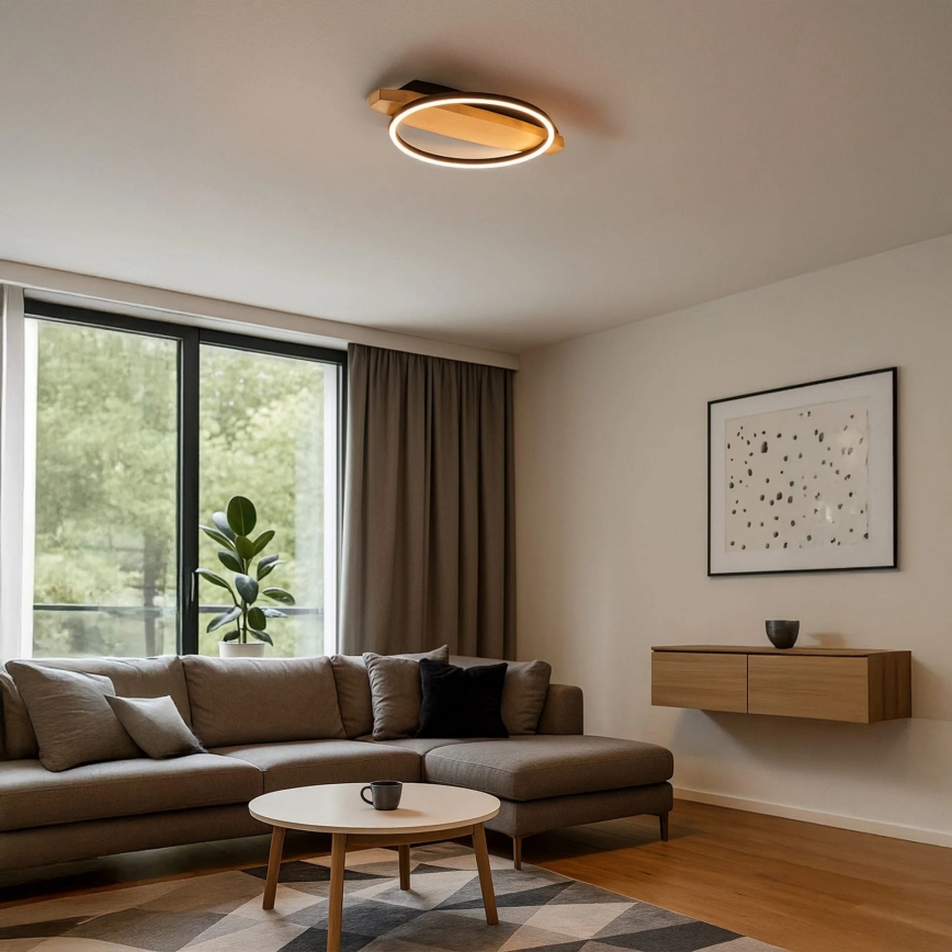 LED loftlampe MELISA LED/12W/230V 30x40 cm fyrretræ
