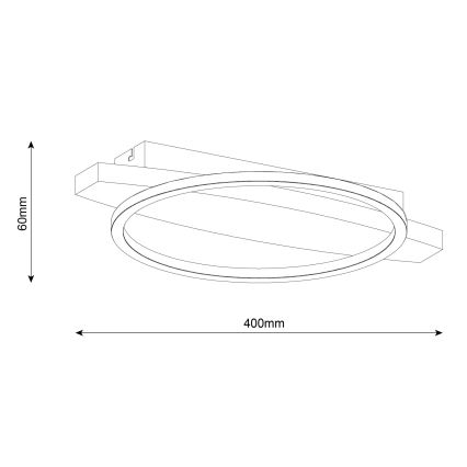 LED loftlampe MELISA LED/12W/230V 30x40 cm fyrretræ
