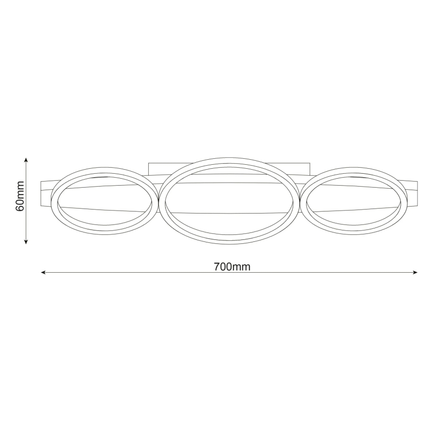 LED loftlampe MELISA LED/28W/230V 26,5x70 cm fyrretræ