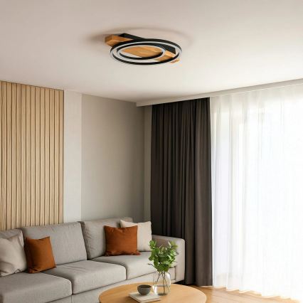 LED loftlampe MELISA LED/28W/230V 30x40 cm fyrretræ