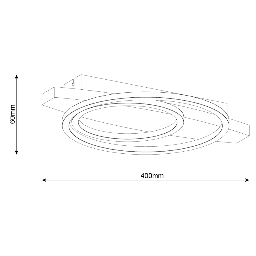 LED loftlampe MELISA LED/28W/230V 30x40 cm fyrretræ