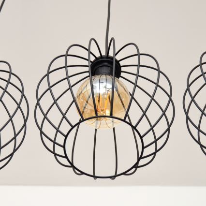 LED lysekrone på kabel MERCURE 3xE27/15W/230V