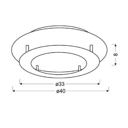 LED loftlampe MERLE LED/18W/230V