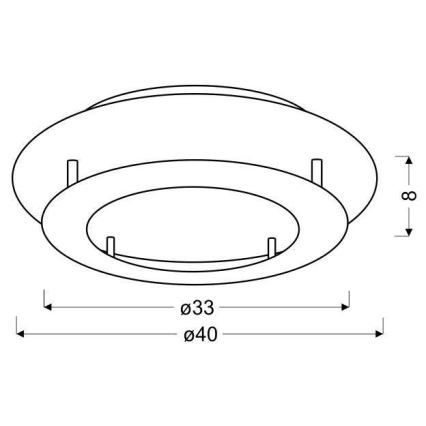LED loftlampe MERLE LED/18W/230V