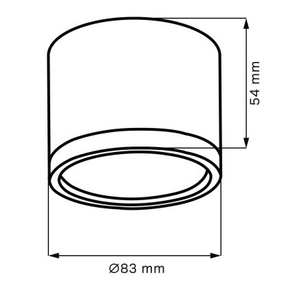 LED loftlampe MIRELLA 1xGX53/6W/230V sort