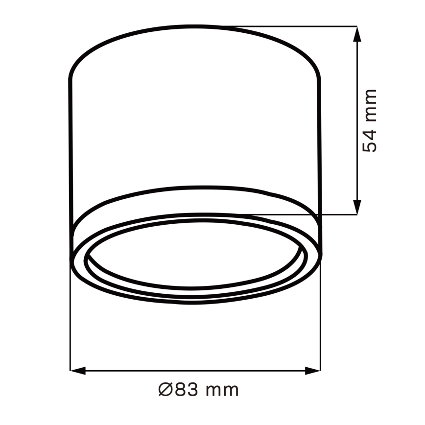 LED loftlampe MIRELLA 1xGX53/6W/230V sort