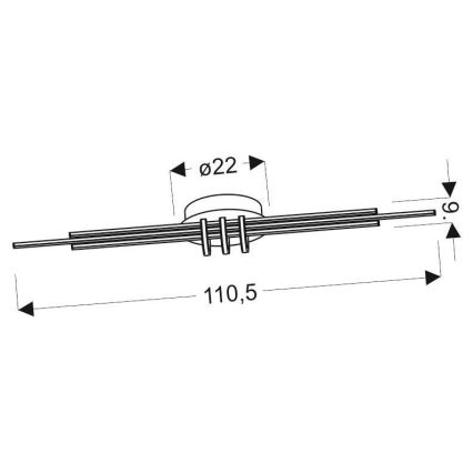 LED loftlampe NAKSOS LED/40W/230V