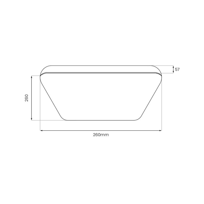 LED-loftlampe NEMO LED/11W/230V 26 x 26 cm sort
