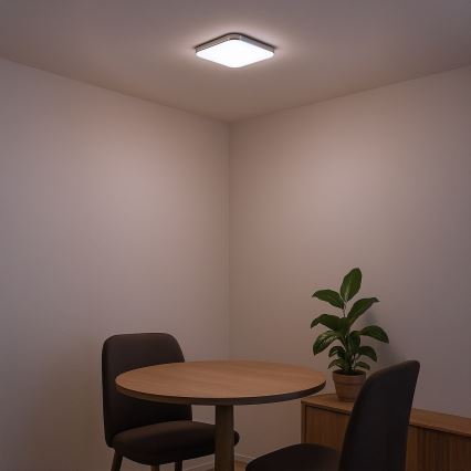 LED loftlampe NEMO LED/11W/230V 26x26 cm blank krom