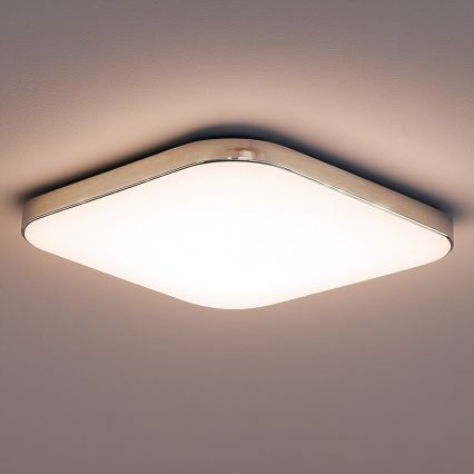 LED loftlampe NEMO LED/36W/230V 50x50 cm blank krom