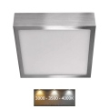 LED loftlampe NEXXO LED/12,5W/230V 3000/3500/4000K 17x17 cm skinnende krom