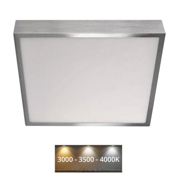 LED loftlampe NEXXO LED/28,5W/230V 3000/3500/4000K 30x30 cm mat krom